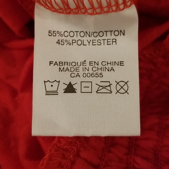 AE Sport Flutter Sleeve Peasant Blouse Red Size 2X - Picture 15 of 16